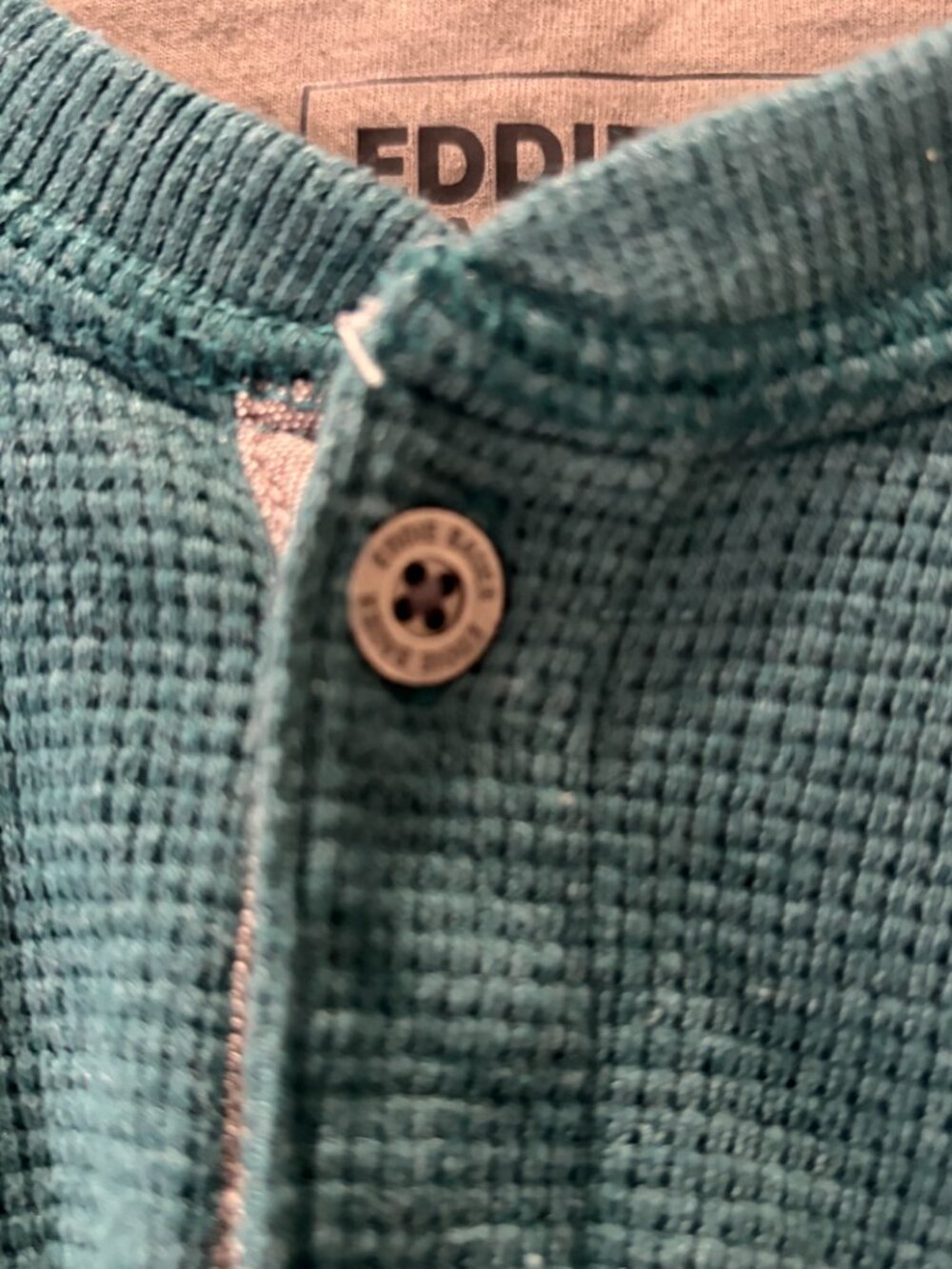 Eddie Bauer Henley Shirt Men's TXL Thermal Green Outdoor Camping - Picture 5 of 9